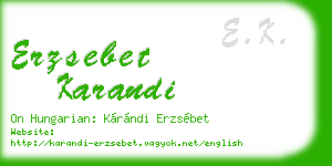 erzsebet karandi business card